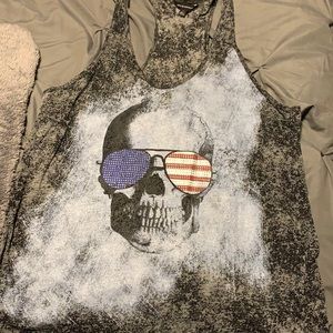 Patriotic Skull Tank Top